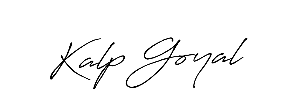 Design your own signature with our free online signature maker. With this signature software, you can create a handwritten (Antro_Vectra_Bolder) signature for name Kalp Goyal. Kalp Goyal signature style 7 images and pictures png