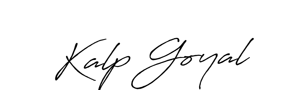 Design your own signature with our free online signature maker. With this signature software, you can create a handwritten (Antro_Vectra_Bolder) signature for name Kalp Goyal. Kalp Goyal signature style 7 images and pictures png