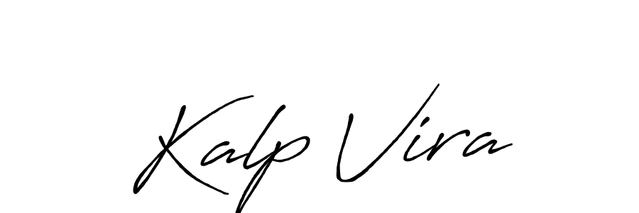 Create a beautiful signature design for name Kalp Vira. With this signature (Antro_Vectra_Bolder) fonts, you can make a handwritten signature for free. Kalp Vira signature style 7 images and pictures png