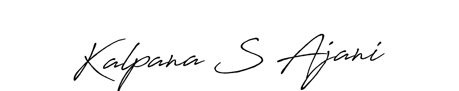 How to make Kalpana S Ajani name signature. Use Antro_Vectra_Bolder style for creating short signs online. This is the latest handwritten sign. Kalpana S Ajani signature style 7 images and pictures png