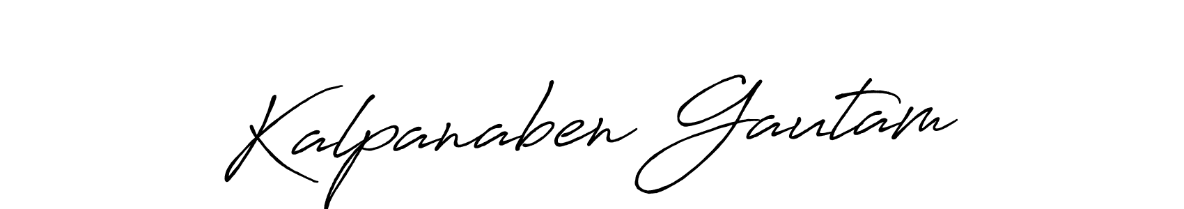 How to make Kalpanaben Gautam name signature. Use Antro_Vectra_Bolder style for creating short signs online. This is the latest handwritten sign. Kalpanaben Gautam signature style 7 images and pictures png