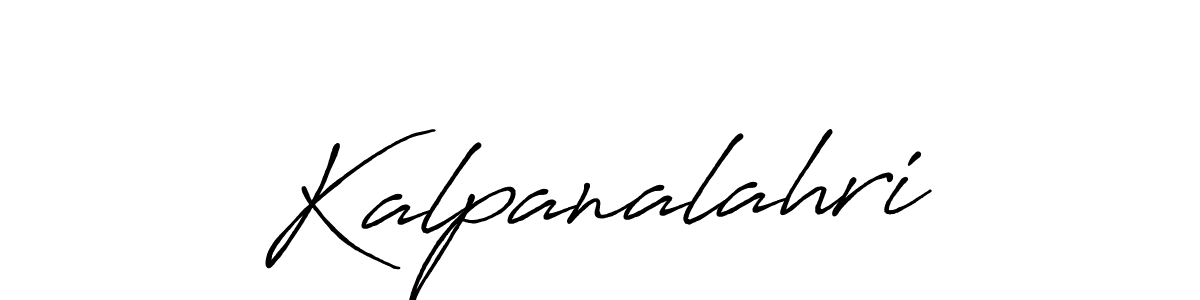 How to make Kalpanalahri name signature. Use Antro_Vectra_Bolder style for creating short signs online. This is the latest handwritten sign. Kalpanalahri signature style 7 images and pictures png