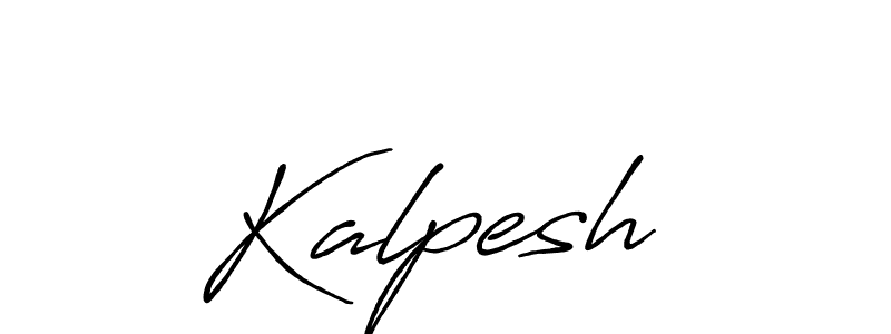 How to make Kalpesh  name signature. Use Antro_Vectra_Bolder style for creating short signs online. This is the latest handwritten sign. Kalpesh  signature style 7 images and pictures png