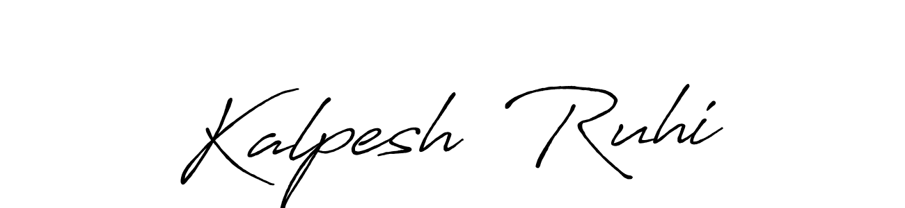 You should practise on your own different ways (Antro_Vectra_Bolder) to write your name (Kalpesh  Ruhi) in signature. don't let someone else do it for you. Kalpesh  Ruhi signature style 7 images and pictures png