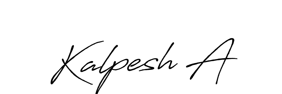 if you are searching for the best signature style for your name Kalpesh A. so please give up your signature search. here we have designed multiple signature styles  using Antro_Vectra_Bolder. Kalpesh A signature style 7 images and pictures png