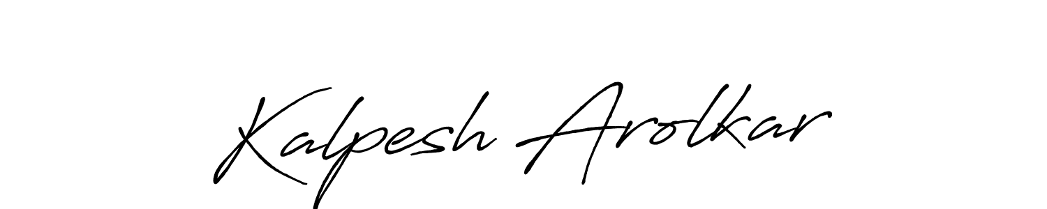 Design your own signature with our free online signature maker. With this signature software, you can create a handwritten (Antro_Vectra_Bolder) signature for name Kalpesh Arolkar. Kalpesh Arolkar signature style 7 images and pictures png