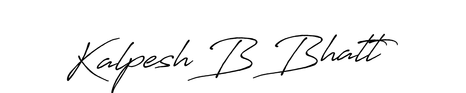 Also we have Kalpesh B Bhatt name is the best signature style. Create professional handwritten signature collection using Antro_Vectra_Bolder autograph style. Kalpesh B Bhatt signature style 7 images and pictures png