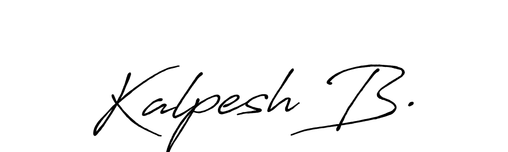 How to make Kalpesh B. signature? Antro_Vectra_Bolder is a professional autograph style. Create handwritten signature for Kalpesh B. name. Kalpesh B. signature style 7 images and pictures png