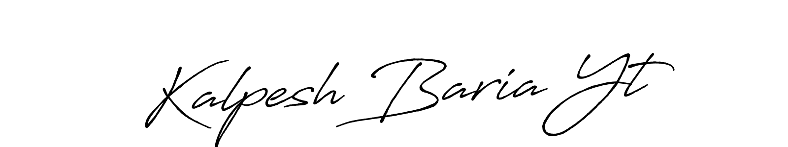 if you are searching for the best signature style for your name Kalpesh Baria Yt. so please give up your signature search. here we have designed multiple signature styles  using Antro_Vectra_Bolder. Kalpesh Baria Yt signature style 7 images and pictures png