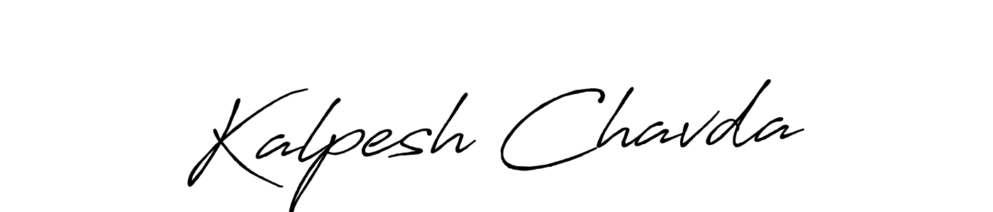 How to make Kalpesh Chavda signature? Antro_Vectra_Bolder is a professional autograph style. Create handwritten signature for Kalpesh Chavda name. Kalpesh Chavda signature style 7 images and pictures png