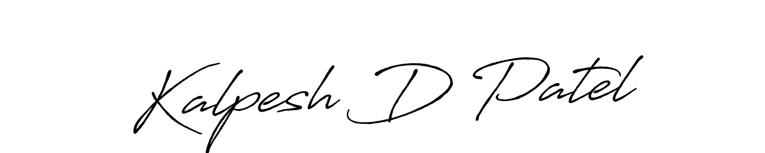 Design your own signature with our free online signature maker. With this signature software, you can create a handwritten (Antro_Vectra_Bolder) signature for name Kalpesh D Patel. Kalpesh D Patel signature style 7 images and pictures png
