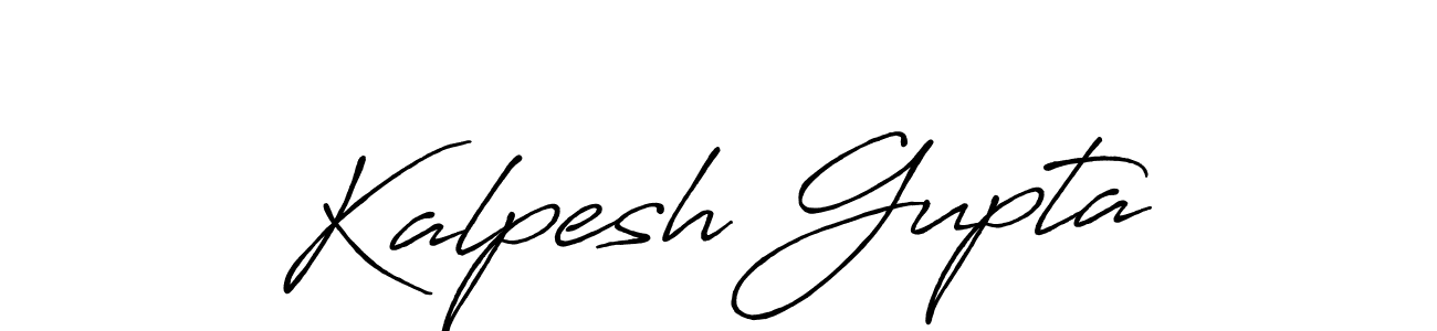 Make a beautiful signature design for name Kalpesh Gupta. With this signature (Antro_Vectra_Bolder) style, you can create a handwritten signature for free. Kalpesh Gupta signature style 7 images and pictures png