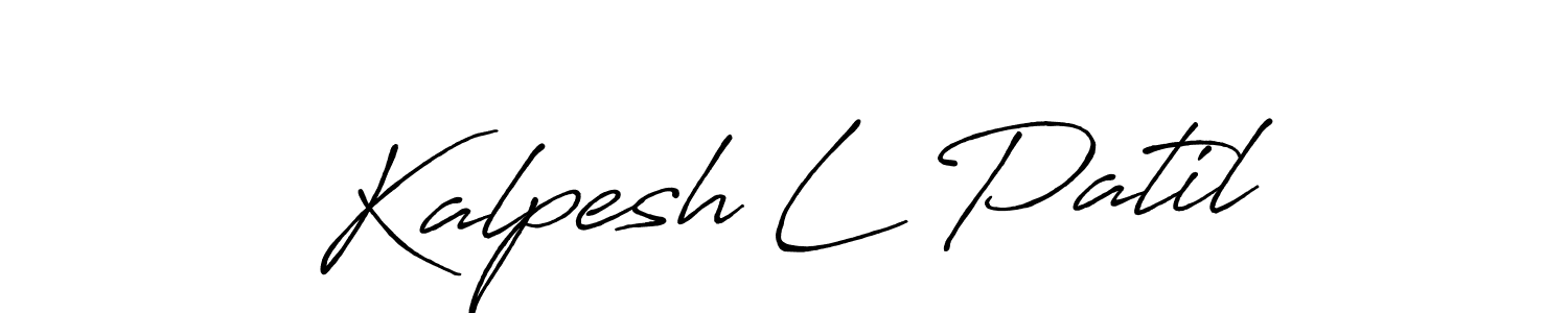 Design your own signature with our free online signature maker. With this signature software, you can create a handwritten (Antro_Vectra_Bolder) signature for name Kalpesh L Patil. Kalpesh L Patil signature style 7 images and pictures png