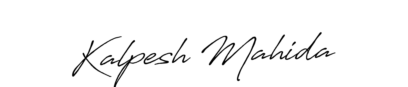 Make a beautiful signature design for name Kalpesh Mahida. With this signature (Antro_Vectra_Bolder) style, you can create a handwritten signature for free. Kalpesh Mahida signature style 7 images and pictures png