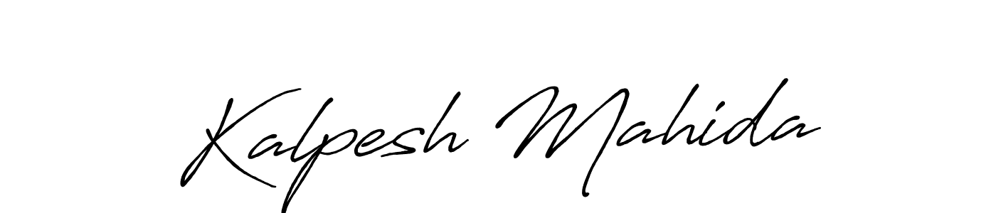 Make a beautiful signature design for name Kalpesh Mahida. With this signature (Antro_Vectra_Bolder) style, you can create a handwritten signature for free. Kalpesh Mahida signature style 7 images and pictures png