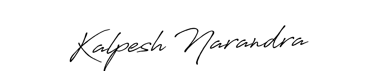 Kalpesh Narandra stylish signature style. Best Handwritten Sign (Antro_Vectra_Bolder) for my name. Handwritten Signature Collection Ideas for my name Kalpesh Narandra. Kalpesh Narandra signature style 7 images and pictures png