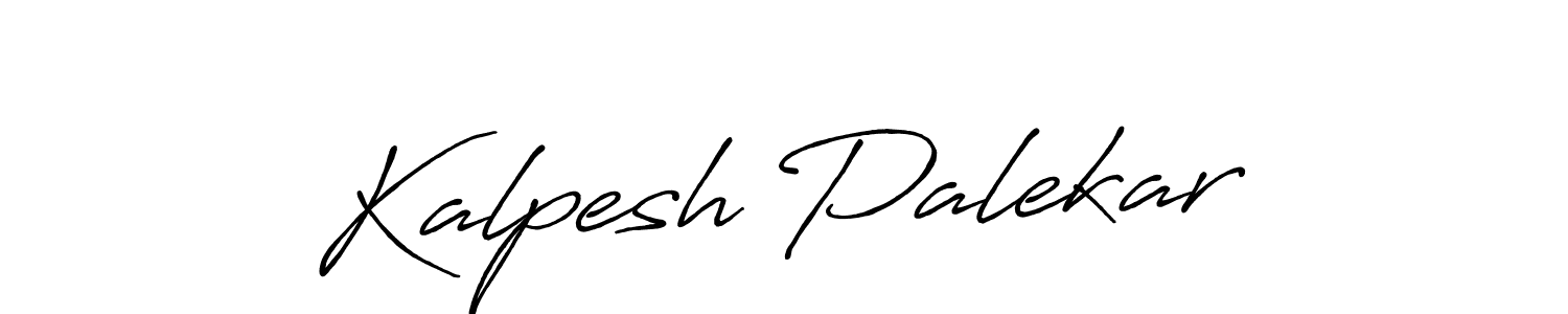 Make a beautiful signature design for name Kalpesh Palekar. With this signature (Antro_Vectra_Bolder) style, you can create a handwritten signature for free. Kalpesh Palekar signature style 7 images and pictures png