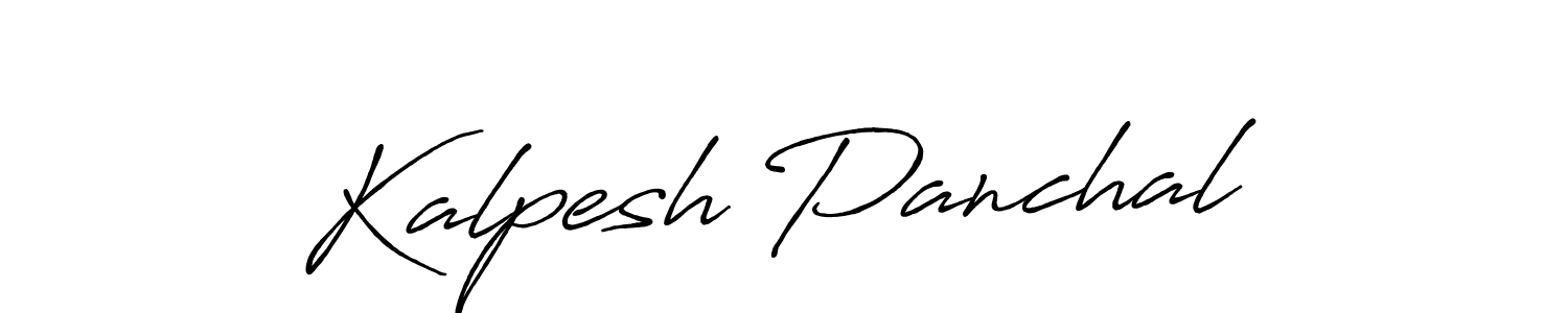 Kalpesh Panchal stylish signature style. Best Handwritten Sign (Antro_Vectra_Bolder) for my name. Handwritten Signature Collection Ideas for my name Kalpesh Panchal. Kalpesh Panchal signature style 7 images and pictures png