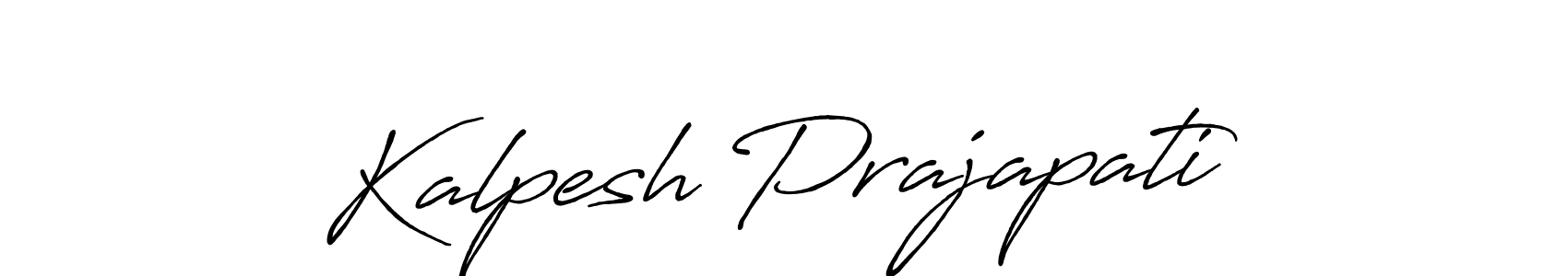 Make a beautiful signature design for name Kalpesh Prajapati. With this signature (Antro_Vectra_Bolder) style, you can create a handwritten signature for free. Kalpesh Prajapati signature style 7 images and pictures png