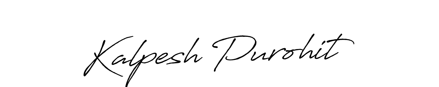 Design your own signature with our free online signature maker. With this signature software, you can create a handwritten (Antro_Vectra_Bolder) signature for name Kalpesh Purohit. Kalpesh Purohit signature style 7 images and pictures png