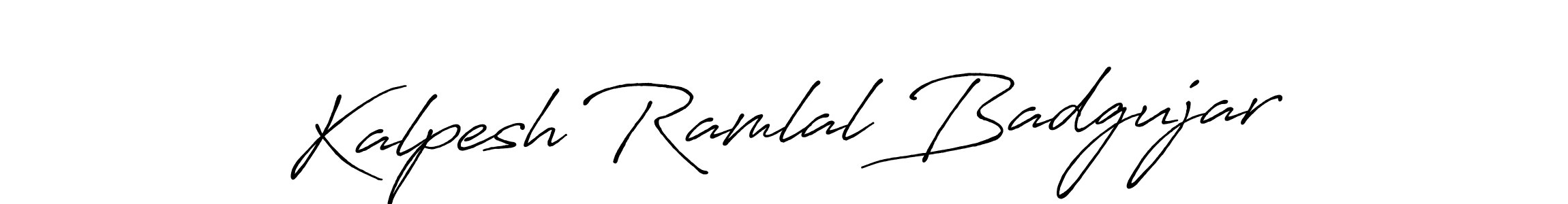 Antro_Vectra_Bolder is a professional signature style that is perfect for those who want to add a touch of class to their signature. It is also a great choice for those who want to make their signature more unique. Get Kalpesh Ramlal Badgujar name to fancy signature for free. Kalpesh Ramlal Badgujar signature style 7 images and pictures png