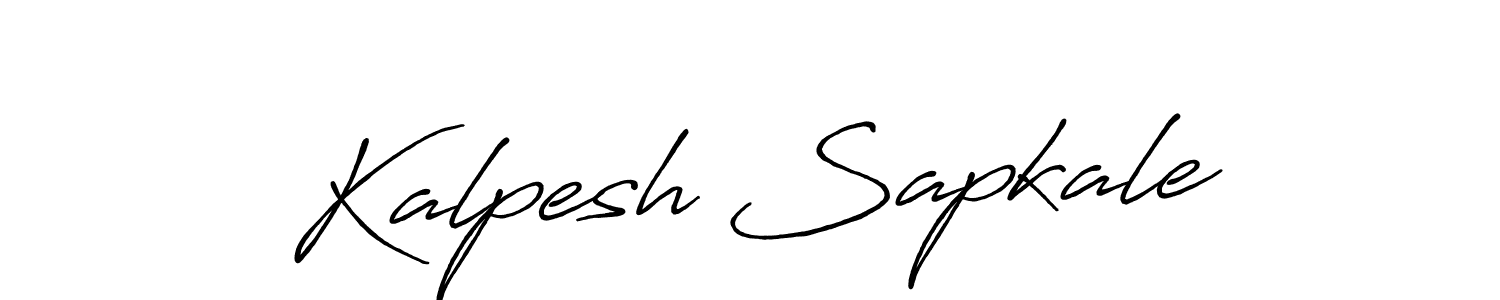 Also we have Kalpesh Sapkale name is the best signature style. Create professional handwritten signature collection using Antro_Vectra_Bolder autograph style. Kalpesh Sapkale signature style 7 images and pictures png
