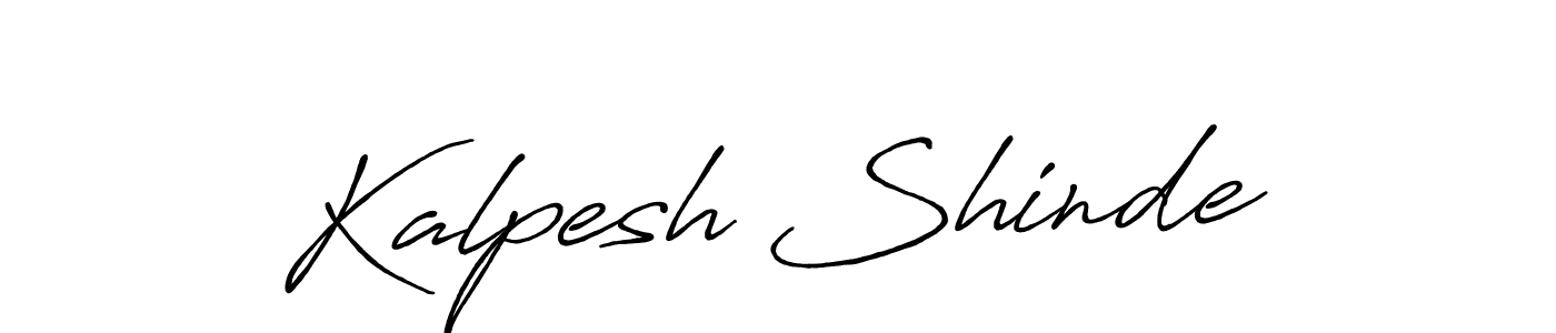 Create a beautiful signature design for name Kalpesh Shinde. With this signature (Antro_Vectra_Bolder) fonts, you can make a handwritten signature for free. Kalpesh Shinde signature style 7 images and pictures png