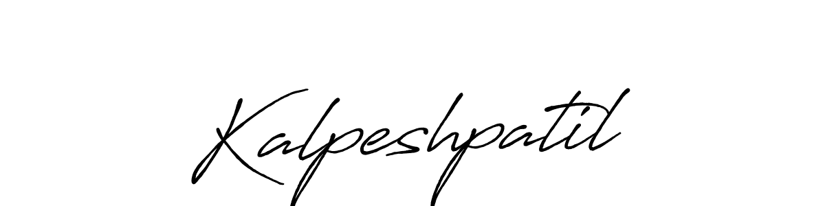 Make a beautiful signature design for name Kalpeshpatil. With this signature (Antro_Vectra_Bolder) style, you can create a handwritten signature for free. Kalpeshpatil signature style 7 images and pictures png