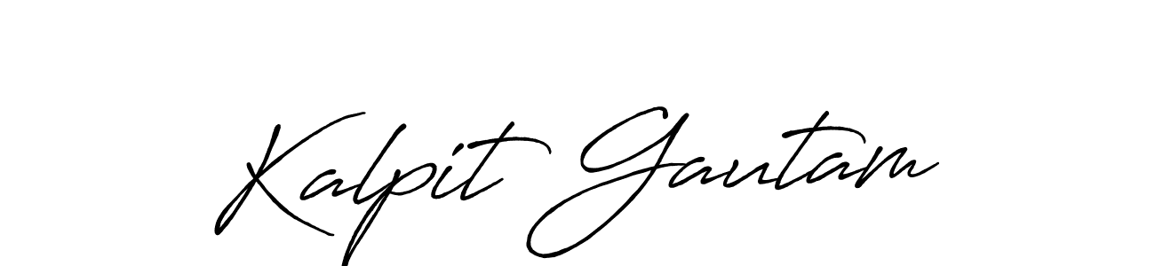 Make a beautiful signature design for name Kalpit Gautam. With this signature (Antro_Vectra_Bolder) style, you can create a handwritten signature for free. Kalpit Gautam signature style 7 images and pictures png