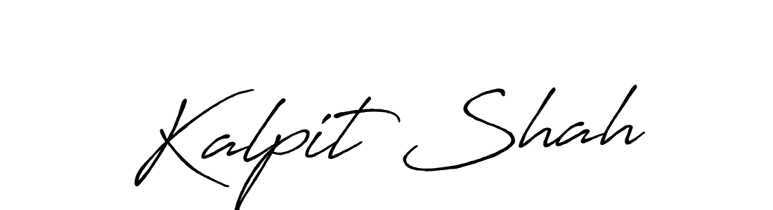 Use a signature maker to create a handwritten signature online. With this signature software, you can design (Antro_Vectra_Bolder) your own signature for name Kalpit Shah. Kalpit Shah signature style 7 images and pictures png
