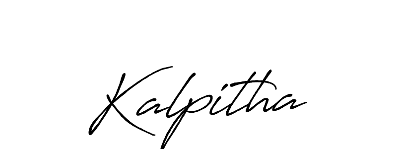 Similarly Antro_Vectra_Bolder is the best handwritten signature design. Signature creator online .You can use it as an online autograph creator for name Kalpitha. Kalpitha signature style 7 images and pictures png