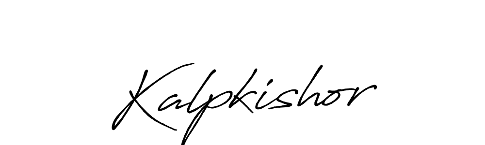 How to make Kalpkishor name signature. Use Antro_Vectra_Bolder style for creating short signs online. This is the latest handwritten sign. Kalpkishor signature style 7 images and pictures png