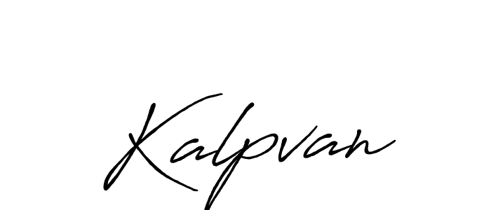 How to make Kalpvan name signature. Use Antro_Vectra_Bolder style for creating short signs online. This is the latest handwritten sign. Kalpvan signature style 7 images and pictures png