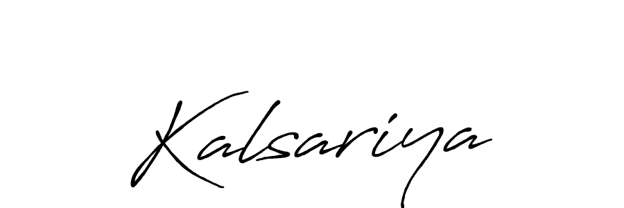 How to make Kalsariya name signature. Use Antro_Vectra_Bolder style for creating short signs online. This is the latest handwritten sign. Kalsariya signature style 7 images and pictures png