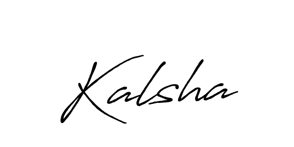 The best way (Antro_Vectra_Bolder) to make a short signature is to pick only two or three words in your name. The name Kalsha include a total of six letters. For converting this name. Kalsha signature style 7 images and pictures png