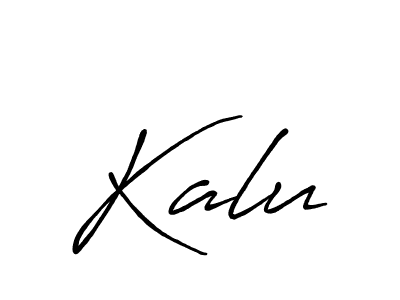 Kalu stylish signature style. Best Handwritten Sign (Antro_Vectra_Bolder) for my name. Handwritten Signature Collection Ideas for my name Kalu. Kalu signature style 7 images and pictures png