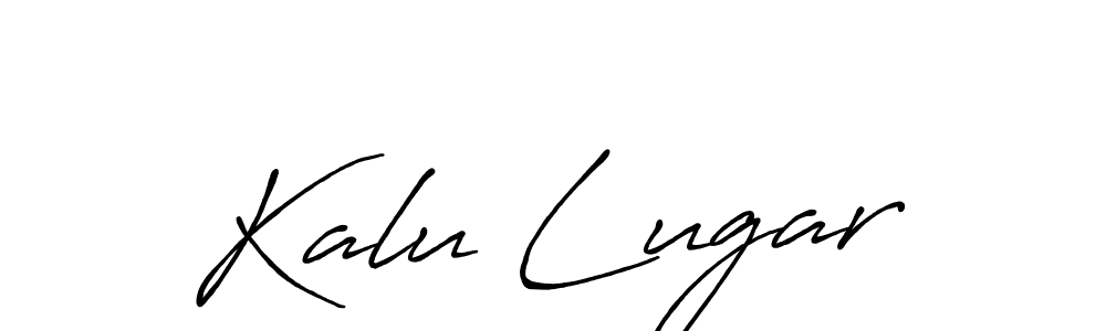 The best way (Antro_Vectra_Bolder) to make a short signature is to pick only two or three words in your name. The name Kalu Lugar include a total of six letters. For converting this name. Kalu Lugar signature style 7 images and pictures png