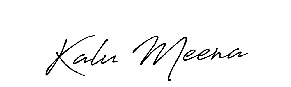 Use a signature maker to create a handwritten signature online. With this signature software, you can design (Antro_Vectra_Bolder) your own signature for name Kalu Meena. Kalu Meena signature style 7 images and pictures png