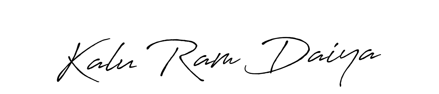 Use a signature maker to create a handwritten signature online. With this signature software, you can design (Antro_Vectra_Bolder) your own signature for name Kalu Ram Daiya. Kalu Ram Daiya signature style 7 images and pictures png