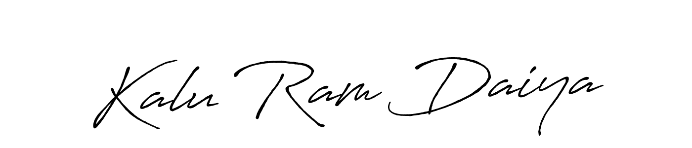 Use a signature maker to create a handwritten signature online. With this signature software, you can design (Antro_Vectra_Bolder) your own signature for name Kalu Ram Daiya. Kalu Ram Daiya signature style 7 images and pictures png