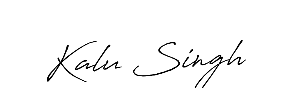 Create a beautiful signature design for name Kalu Singh. With this signature (Antro_Vectra_Bolder) fonts, you can make a handwritten signature for free. Kalu Singh signature style 7 images and pictures png