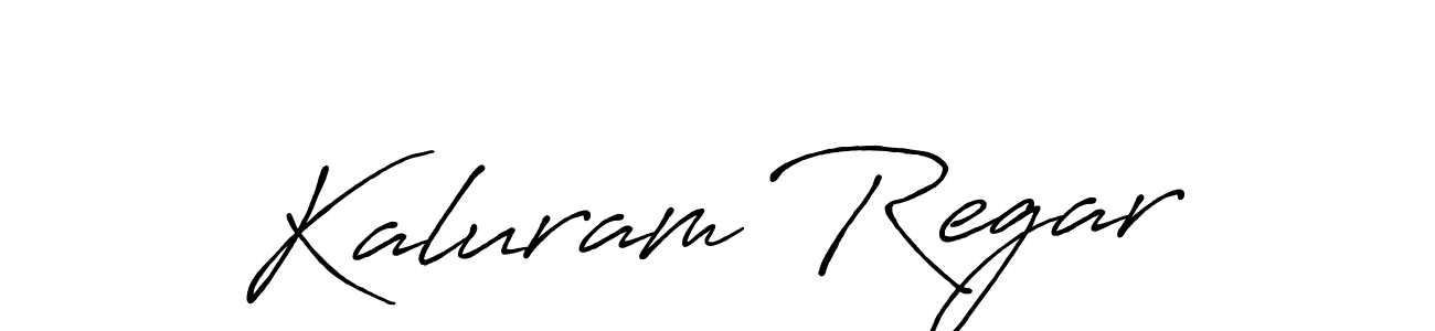 Create a beautiful signature design for name Kaluram Regar. With this signature (Antro_Vectra_Bolder) fonts, you can make a handwritten signature for free. Kaluram Regar signature style 7 images and pictures png