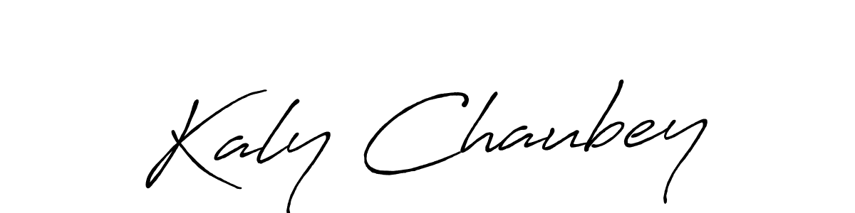 Use a signature maker to create a handwritten signature online. With this signature software, you can design (Antro_Vectra_Bolder) your own signature for name Kaly Chaubey. Kaly Chaubey signature style 7 images and pictures png
