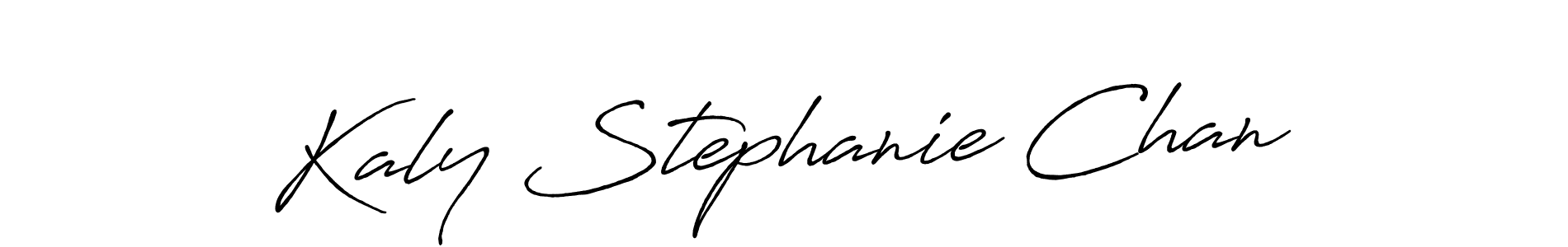 Kaly Stephanie Chan stylish signature style. Best Handwritten Sign (Antro_Vectra_Bolder) for my name. Handwritten Signature Collection Ideas for my name Kaly Stephanie Chan. Kaly Stephanie Chan signature style 7 images and pictures png