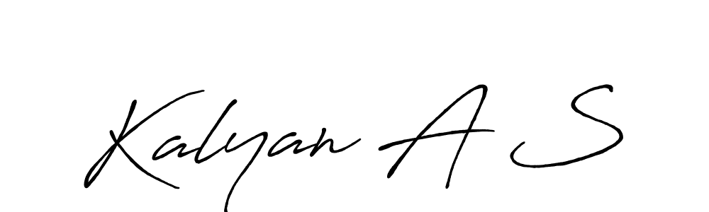 Also we have Kalyan A S name is the best signature style. Create professional handwritten signature collection using Antro_Vectra_Bolder autograph style. Kalyan A S signature style 7 images and pictures png
