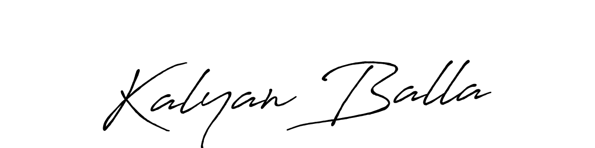 Use a signature maker to create a handwritten signature online. With this signature software, you can design (Antro_Vectra_Bolder) your own signature for name Kalyan Balla. Kalyan Balla signature style 7 images and pictures png