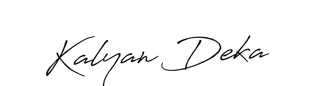 Design your own signature with our free online signature maker. With this signature software, you can create a handwritten (Antro_Vectra_Bolder) signature for name Kalyan Deka. Kalyan Deka signature style 7 images and pictures png