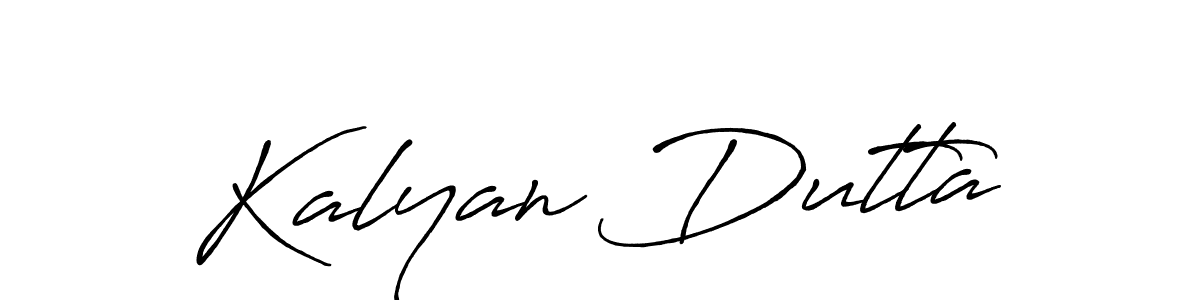 Create a beautiful signature design for name Kalyan Dutta. With this signature (Antro_Vectra_Bolder) fonts, you can make a handwritten signature for free. Kalyan Dutta signature style 7 images and pictures png