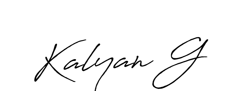 Also we have Kalyan G name is the best signature style. Create professional handwritten signature collection using Antro_Vectra_Bolder autograph style. Kalyan G signature style 7 images and pictures png
