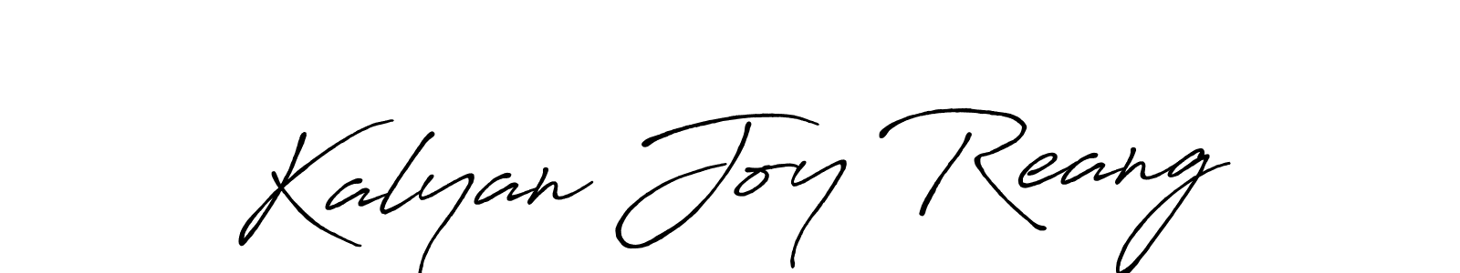 Similarly Antro_Vectra_Bolder is the best handwritten signature design. Signature creator online .You can use it as an online autograph creator for name Kalyan Joy Reang. Kalyan Joy Reang signature style 7 images and pictures png